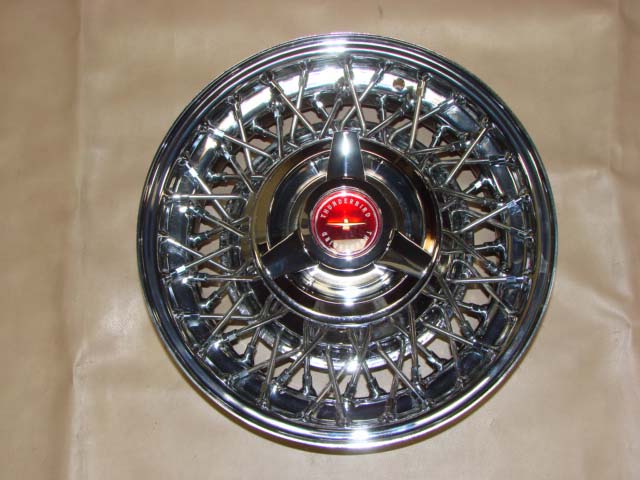 B 1015CRD Wire Wheel with Red Center 15 Inch Front Tube Type For 1965-1966 Ford Thunderbird (B1015CRD)