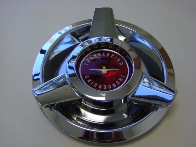 B 1130RD Spinner Assembly Red Center For 1958-1959-1960-1961-1962-1963-1964-1965-1966 Ford Thunderbird (B1130RD)