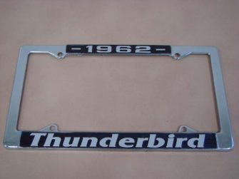 B18240A License Plate Frame, "1962 Thunderbird"