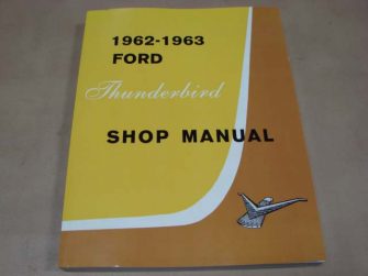 DLT031 Shop Manual 1962 and 1963 Thunderbird