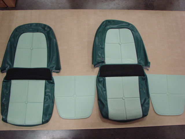 BSC F60GN Front Seat Cover 60 Dark/Light Green For 1960 Ford Thunderbird (BSCF60GN)