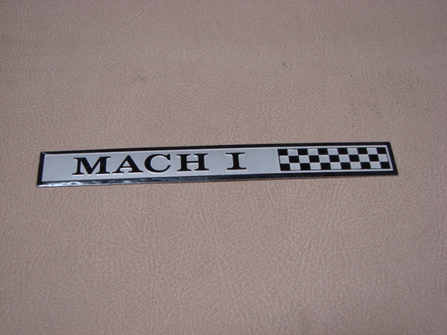 B04460F Dash Emblem &#8220;Mach 1,&#8221; Stick On