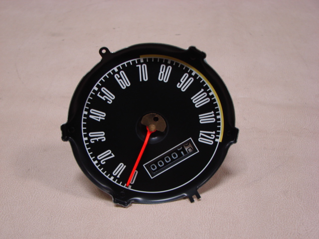 B17255C Speedometer, 120 Mph Black