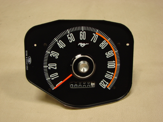 B17255D Speedometer, 120 Mph Gray