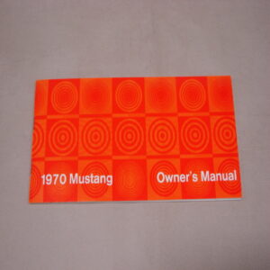 DLT128 Owners Manual 1970 Mustang