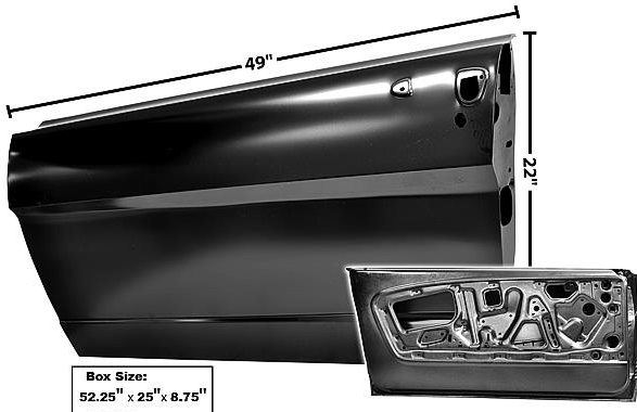 M 20125A Door Shell Left Hand For 1965-1966 Ford Mustang (M20125A)