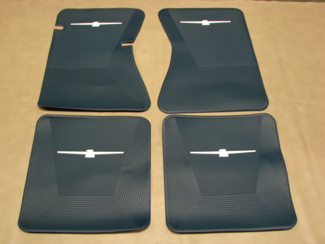 B13106T Floor Mats Blue With White Bird