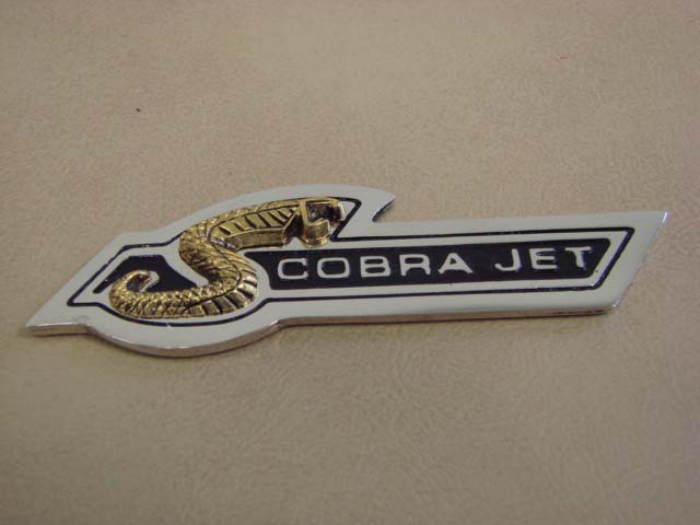 B04460C Dash Name Plate, &#8220;Cobra Jet&#8221;