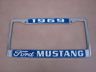 B18240O License Plate Frame, 1969 Ford Mustang