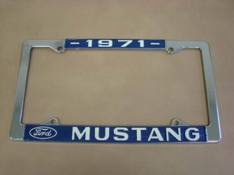 B18240Y License Plate Frame, 1971 Ford Mustang