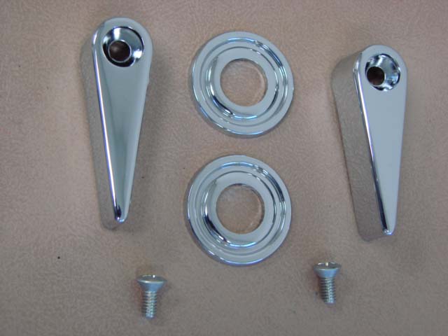 B62622B Seat Latch Handle, Pair, Chrome