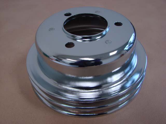 A6312B Crank Pulley, 3 Groove, Chrome