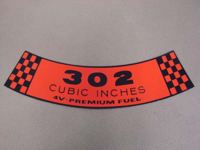 DDF016 Decal, 302 Cubic Inches - Larry's Thunderbird & Mustang Parts