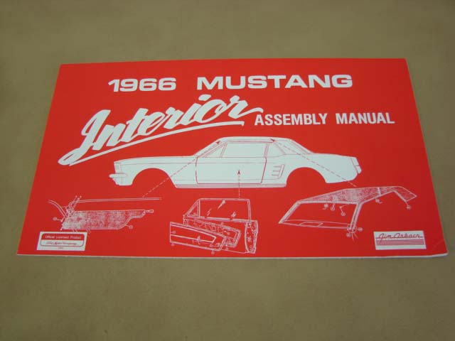 MLT AM12 Interior Assembly Manual 66 For 1966 Ford Mustang (MLTAM12)