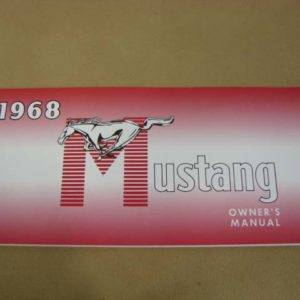 DLT124 Owners Manual 1968 Mustang