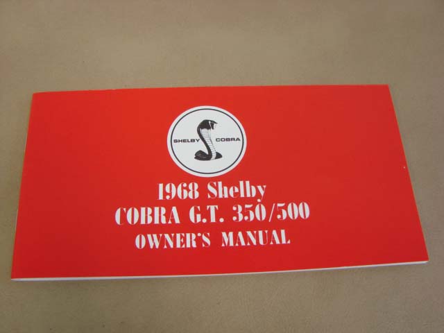 MLT OM68S Owners Manual 1968 Shelby For 1968 Ford Mustang (MLTOM68S)