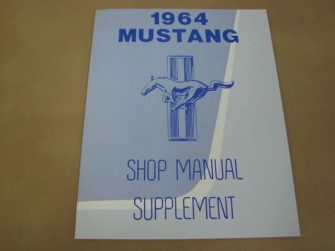 DLT133 Shop Manual Update 1964 Mustang