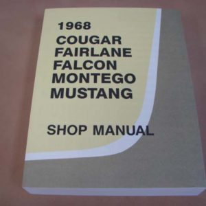 DLT137 Shop Manual 1968 Mustang