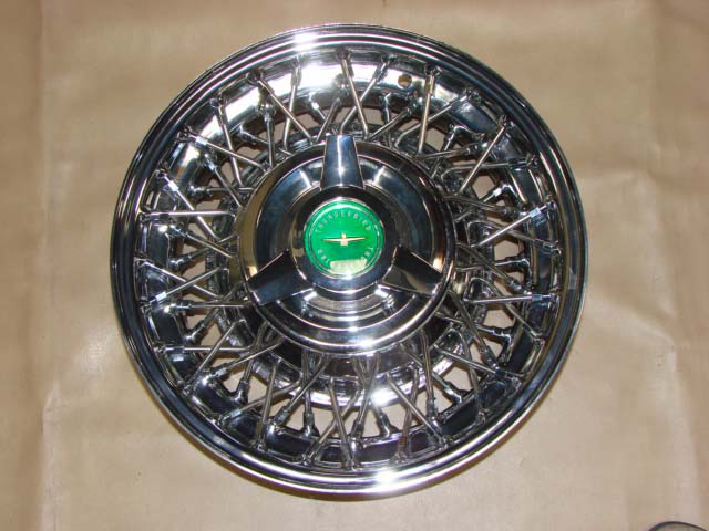 A1015HBU Wire Wheel, 14&#8243;, Chrome, With Blue Spinner