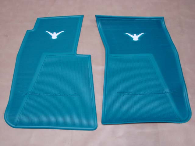 T 13106F Rubber Floor Mats Peacock For 1956 Ford Thunderbird (T13106F)