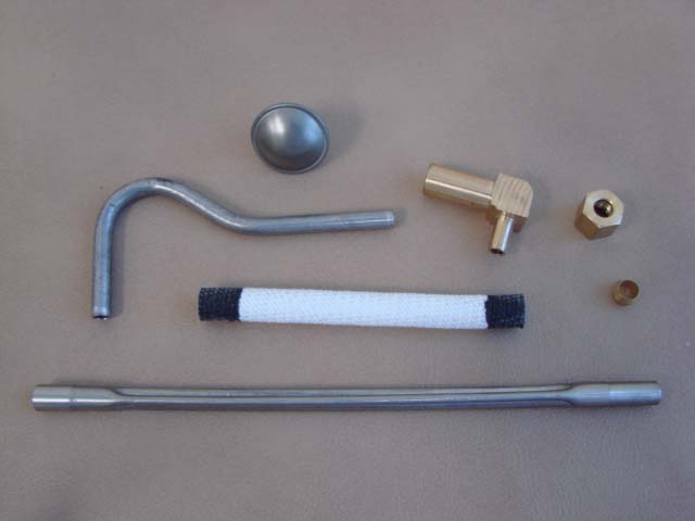 T 9156AS Fuel Line Midpoint to Front Stainless For 1955 Ford Thunderbird (T9156AS)