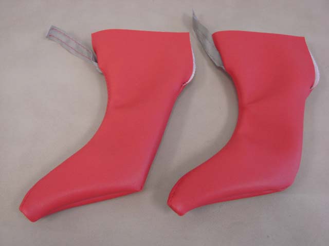 TBT 56RD Backrest Booties, Red - Larry's Thunderbird & Mustang Parts