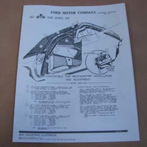 1956 FORD THUNDERBIRD Owners Manual User Guide 