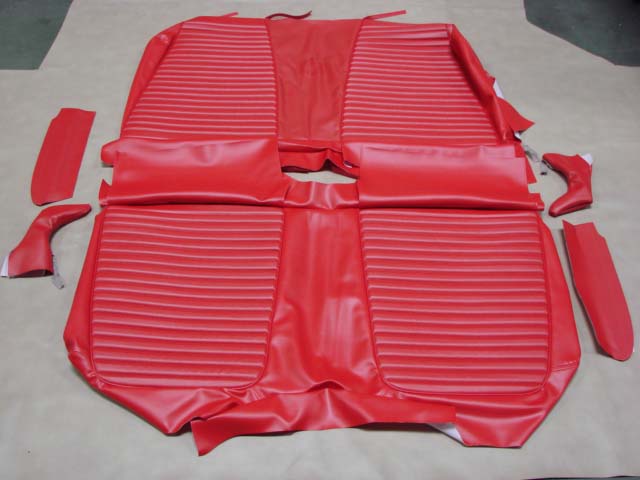 TSC 57BKE Seat Cover Black &#038; White With Emblem For 1957 Ford Thunderbird (TSC57BKE)