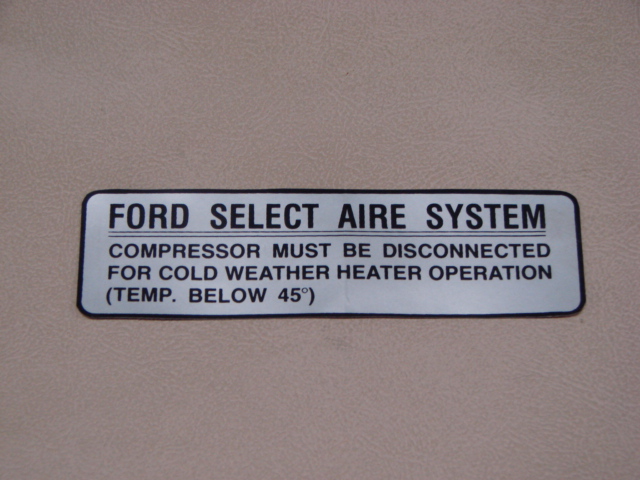 DDF466 Decal, Air Conditioner Service
