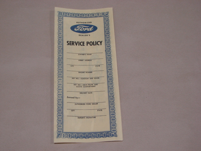 PDF 445 Service Policy For 1954-1955 Ford Passenger Cars (PDF445)