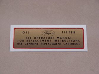 DDF249 Decal, Can Type Oil Filter