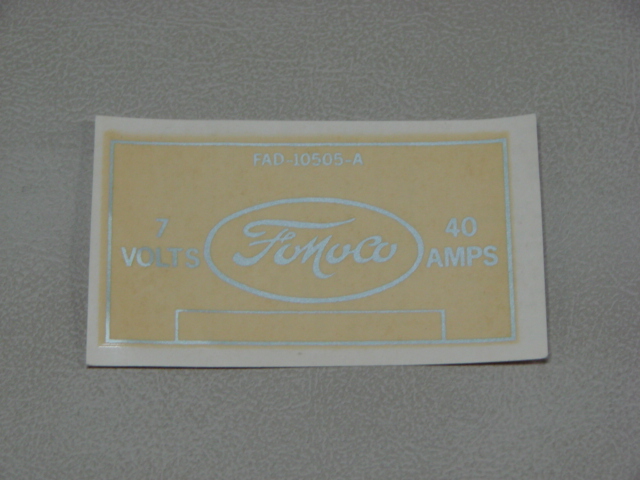 PDF 84 Decal Voltage Regulator Cover 6V For 1955 Ford Passenger Cars