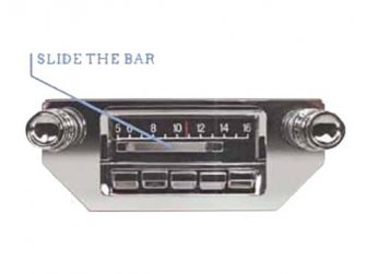 MRD 165 Slidebar Radio 300 Watt for 1965-1966 Ford Mustang (MRD165)