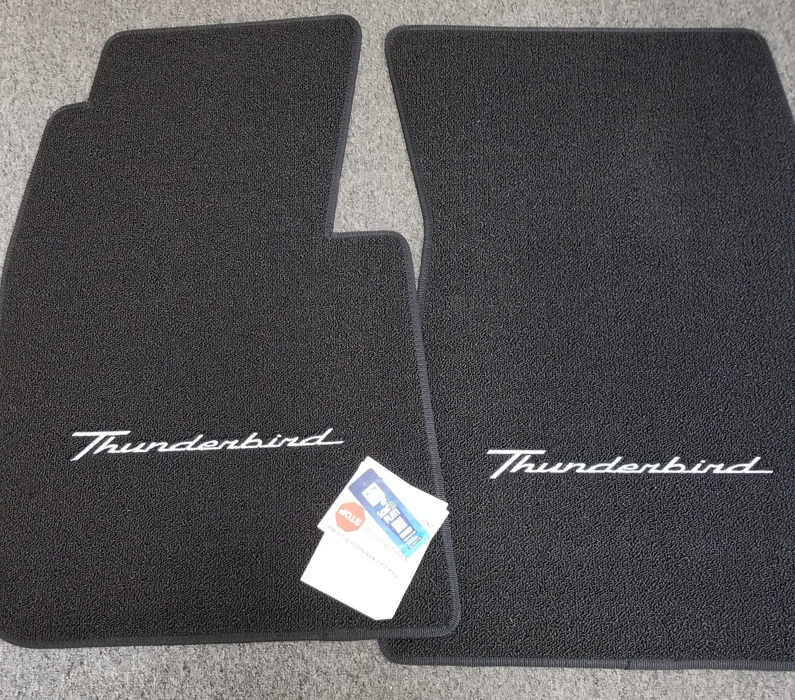 T 13106H Carpet Floor Mats Black for 1955-1956-1957 Ford Thunderbird (T13106H)
