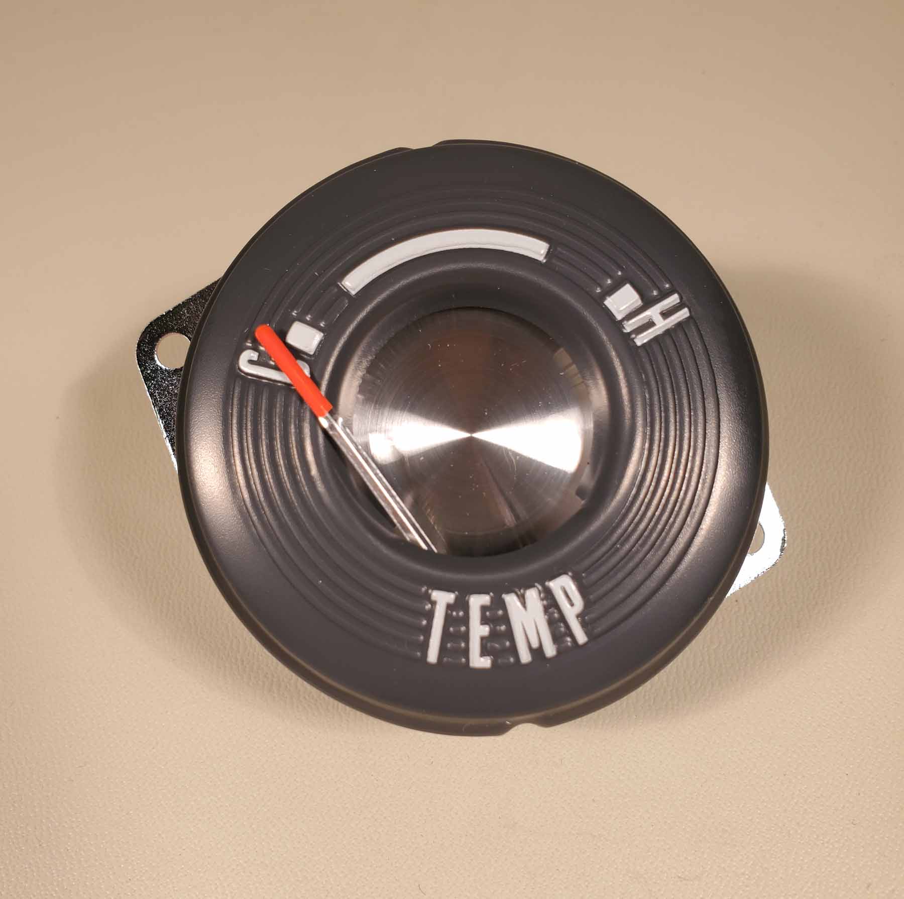 B10883F Temperature Gauge, Black Face