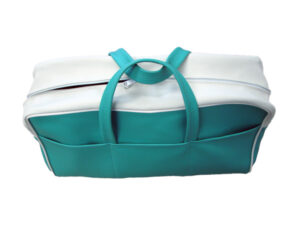 DAC1055AQ Tote Bag, Aqua / White