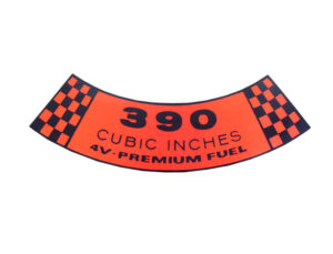 DDF014 Decal, 390 Cubic Inches 4v