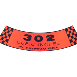 DDF017 Decal, 302 Cubic Inches 4v