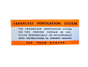 DDF046 Decal, Crankcase Ventilation System