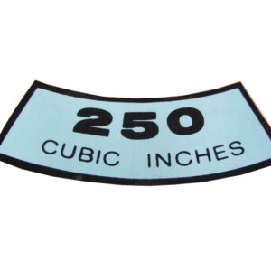 DDF051 Decal, 250 Cubic Inches