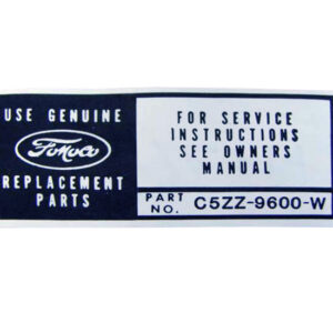 DDF056 Decal, Air Cleaner Service Instructions