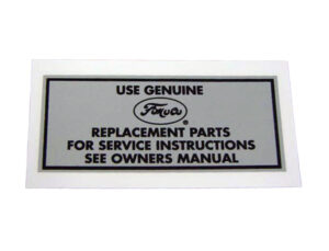 DDF062 Decal, Fomoco Replacement Parts