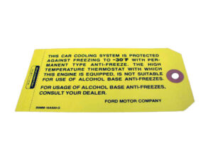 DDF205 Coolant Tag