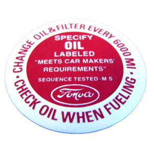 DDF212 Decal, Oil Filler Cap