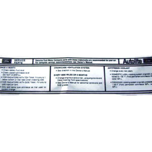 DDF217 Decal, Service Specifications