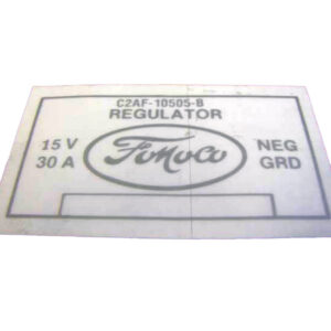 DDF221 Decal, Voltage Regulator