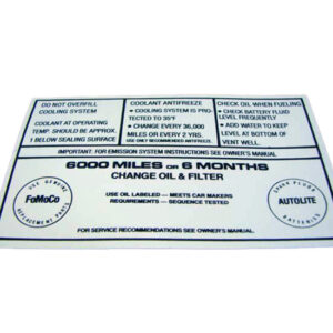 DDF222 Decal, Service Specifications