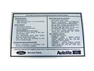 DDF223 Decal, Service Specifications