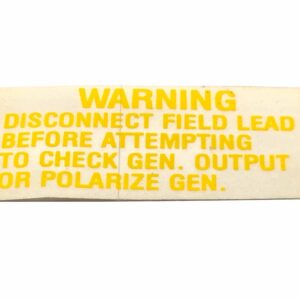 DDF224 Decal, Voltage Regulator
