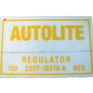 DDF225 Decal, Voltage Regulator